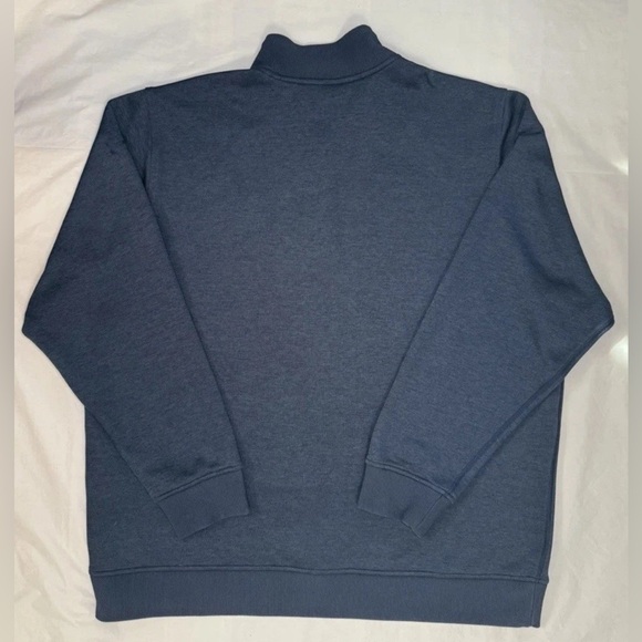 Under Armour Coldgear Mens Sweater 2XL Loose 1/4 Zip Pullover Blue Top Golf - Picture 2 of 7